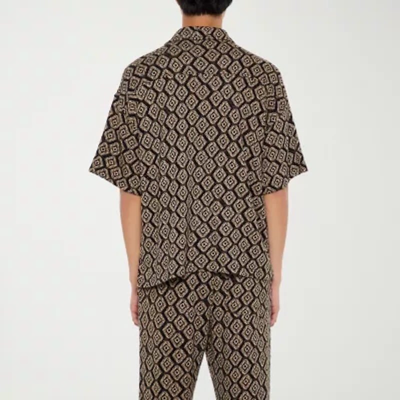 Forever 21 Mens Short Sleeve Camp Shirt