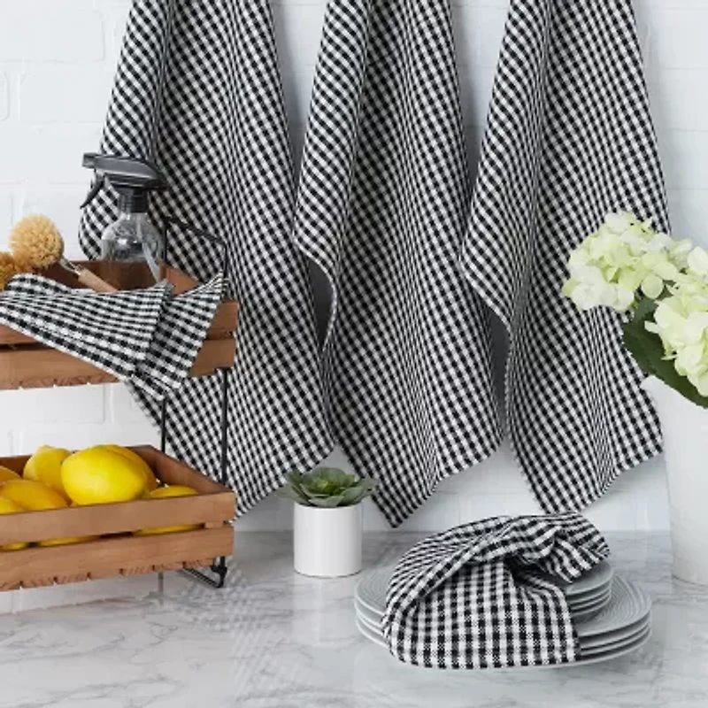 Design Imports Check 6-pc. Towels + Dish Cloths Set