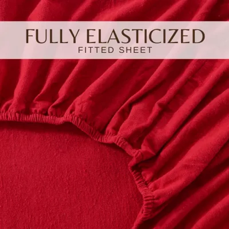 Linery Solid Flannel Sheet Set