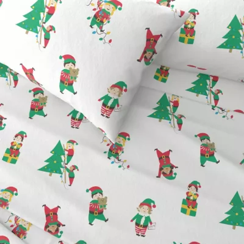 Linery Holiday Flannel Sheet Set