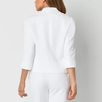 Black Label by Evan-Picone Textured Womens Classic Fit Suit Jacket