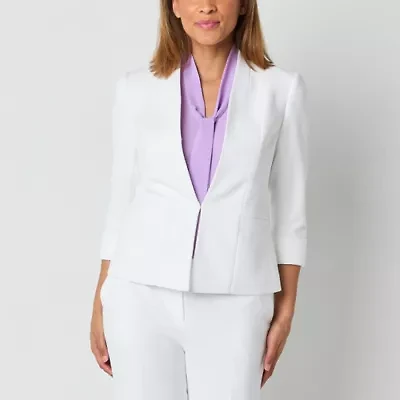 Black Label by Evan-Picone Textured Womens Classic Fit Suit Jacket