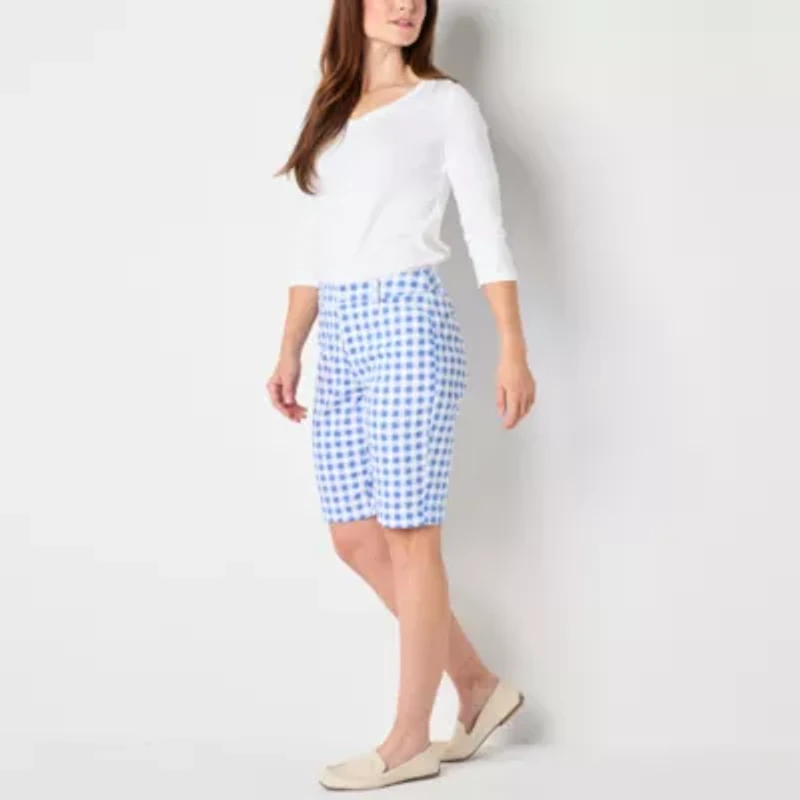 St. John's Bay Womens 11" Mid Rise Bermuda Short