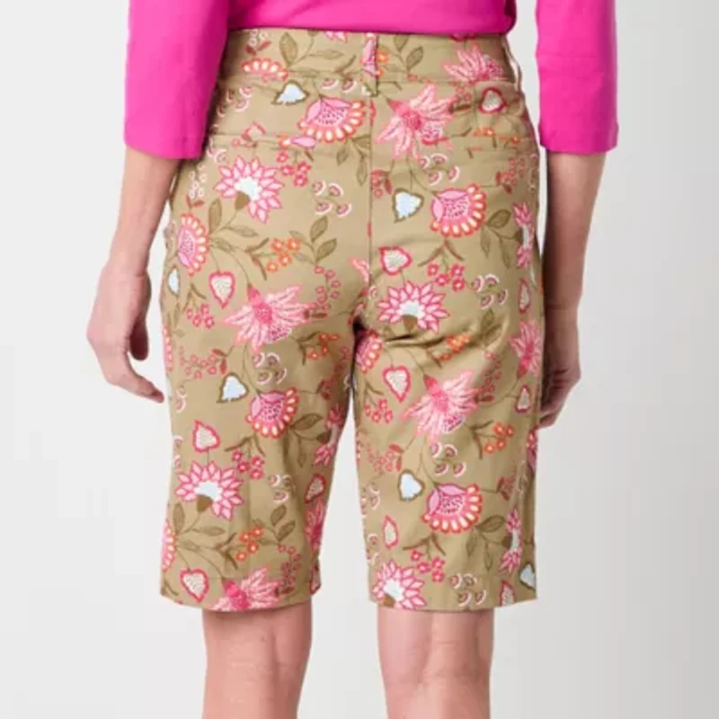 St. John's Bay Womens 11" Mid Rise Bermuda Short