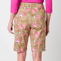 St. John's Bay Womens 11" Mid Rise Bermuda Short