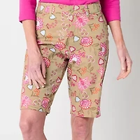 St. John's Bay Womens 11" Mid Rise Bermuda Short