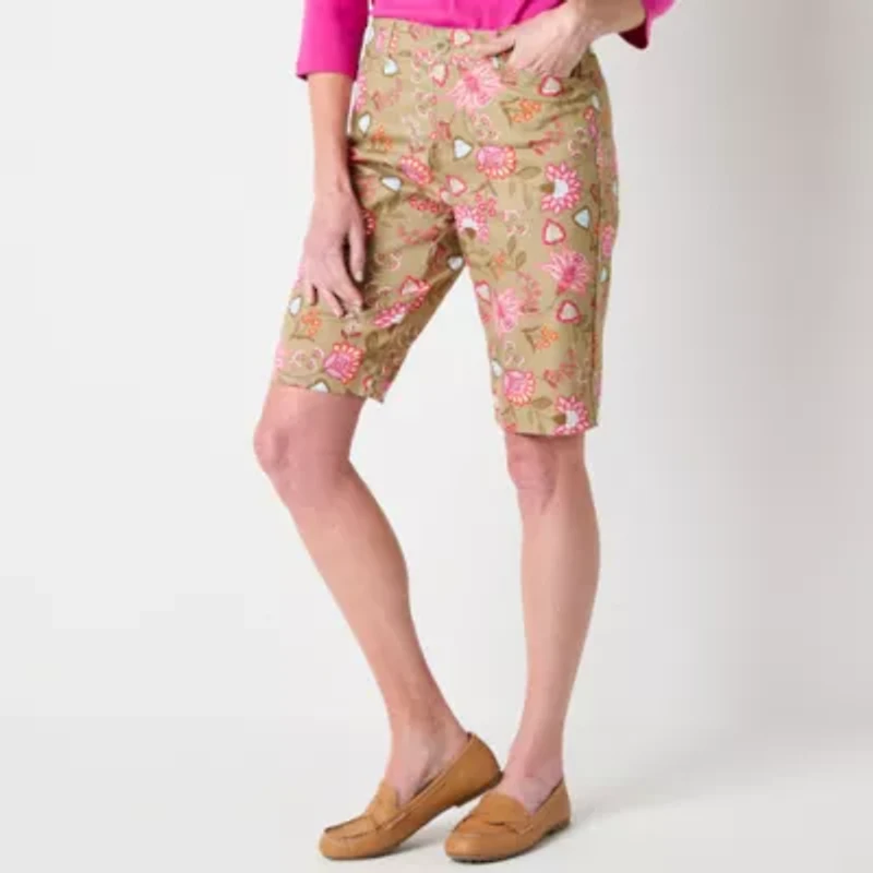 St. John's Bay Womens 11" Mid Rise Bermuda Short