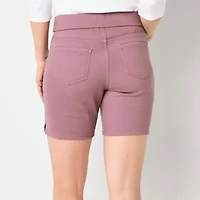 Liz Claiborne Amber Womens Mid Rise Denim Pull-On Short