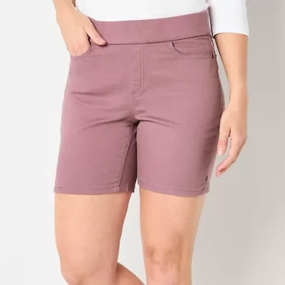 Liz Claiborne Amber Womens Mid Rise Denim Pull-On Short