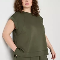 Stylus Womens Crew Neck Short Sleeve Plus T-Shirt