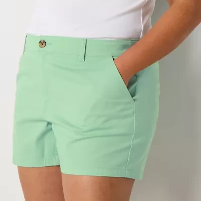 a.n.a Womens Plus 4 1/2" Mid Rise Chino Short