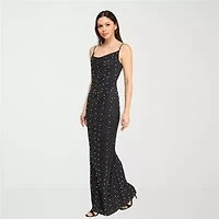 Trixxi Womens Juniors Sleeveless Embellished Bodycon Dress