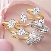 (G / Si1-Si2) Womens 1 1/2 CT. T.W. Lab Grown White Diamond 10K Gold Round Side Stone Halo Engagement Ring