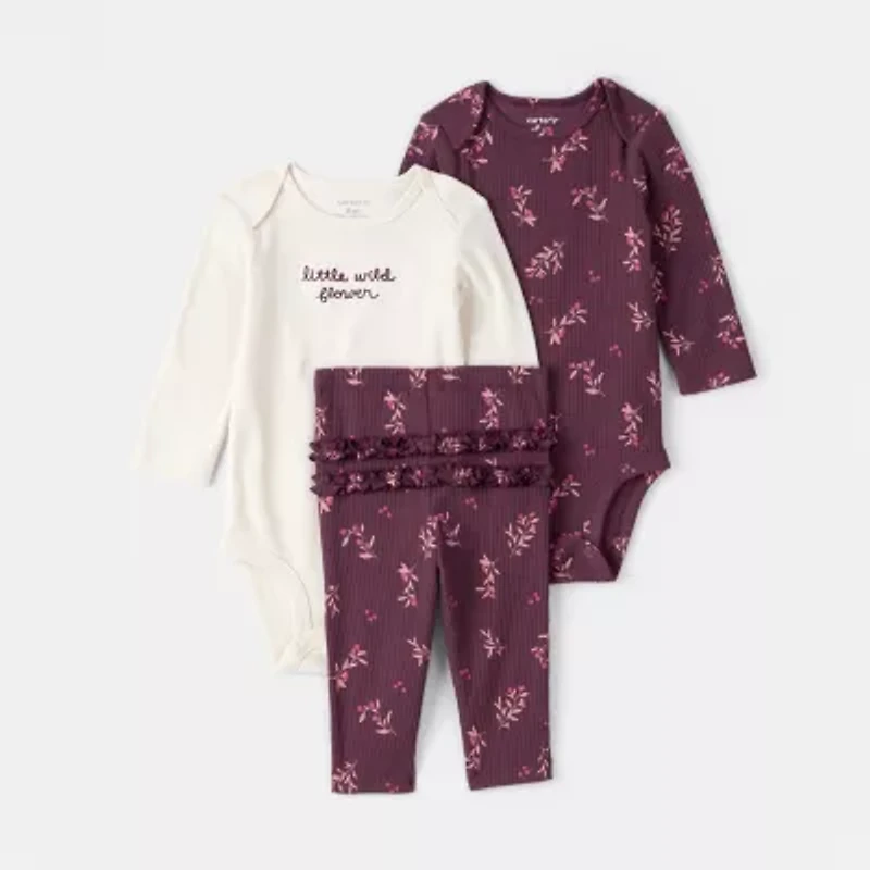 Carter's Baby Girls 3-pc. Pant Set