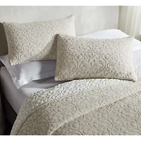 SUPERIOR® Calvert Cotton Lattice Geometric Floral Coverlet