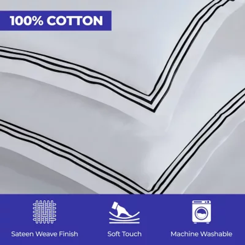 SUPERIOR® Brandon Embroidered Cotton Modern Duvet Cover