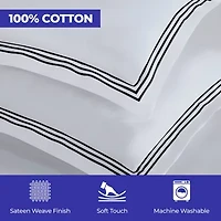 SUPERIOR® Brandon Embroidered Cotton Modern Duvet Cover