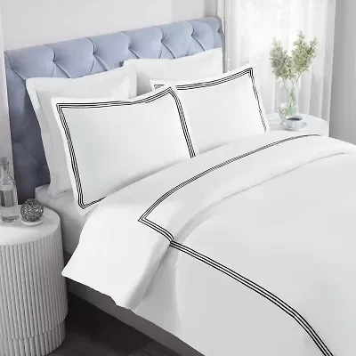 SUPERIOR® Brandon Embroidered Cotton Modern Duvet Cover