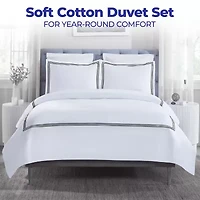 SUPERIOR® Brandon Embroidered Cotton Modern Duvet Cover