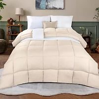 SUPERIOR® Striped All Season Plush Reversible Down Alternative Hypoallergenic Comforter