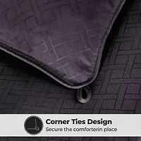 SUPERIOR® Striped All Season Plush Reversible Down Alternative Hypoallergenic Comforter