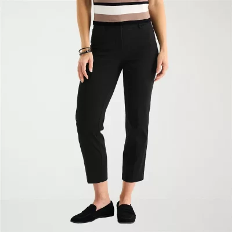Liz Claiborne Womens Ankle Mid Rise Pant