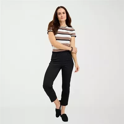 Liz Claiborne Womens Ankle Mid Rise Pant