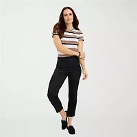 Liz Claiborne Womens Ankle Mid Rise Pant