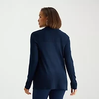 Liz Claiborne Womens Long Sleeve Layered Sweater