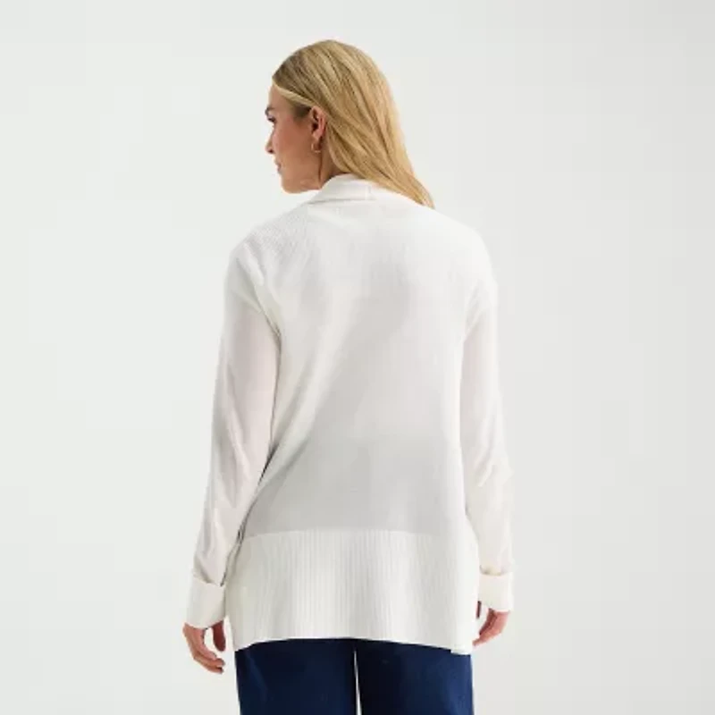 Liz Claiborne Womens Long Sleeve Layered Sweater