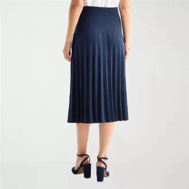Liz Claiborne Womens Petite Midi Pencil Skirt
