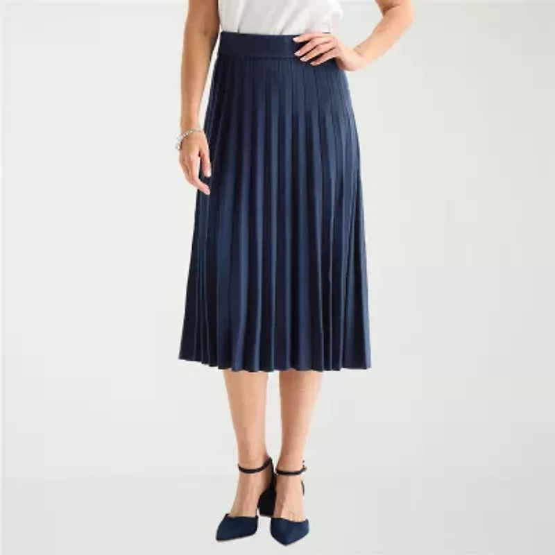 Liz Claiborne Womens Petite Midi Pencil Skirt