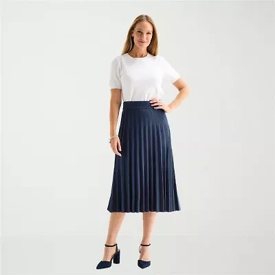 Liz Claiborne Womens Petite Midi Pencil Skirt