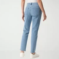 Gloria Vanderbilt Womens High Rise Straight Leg Jean