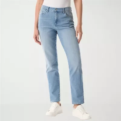 Gloria Vanderbilt Womens High Rise Straight Leg Jean
