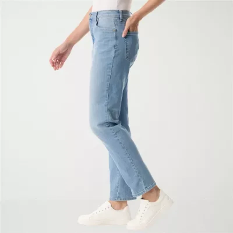 Gloria Vanderbilt Womens High Rise Straight Leg Jean