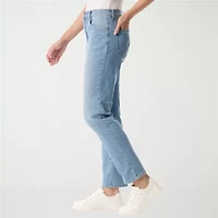 Gloria Vanderbilt Womens High Rise Straight Leg Jean