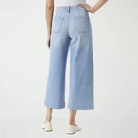 Gloria Vanderbilt Womens Wide Leg High Rise Cropped Pant