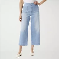 Gloria Vanderbilt Womens Wide Leg High Rise Cropped Pant