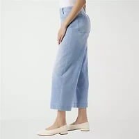 Gloria Vanderbilt Womens Wide Leg High Rise Cropped Pant