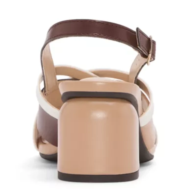 Liz Claiborne Navan Womens Square Open Toe Block Heel Pumps