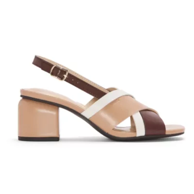 Liz Claiborne Navan Womens Square Open Toe Block Heel Pumps