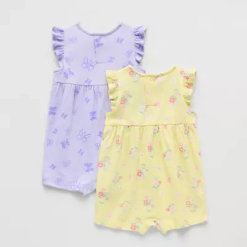 Okie Dokie Baby Girls Sleeveless 2-pc. Romper