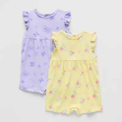 Okie Dokie Baby Girls Sleeveless 2-pc. Romper