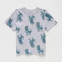 Okie Dokie Toddler & Little Boys Crew Neck Short Sleeve Regular Fit Graphic T-Shirt