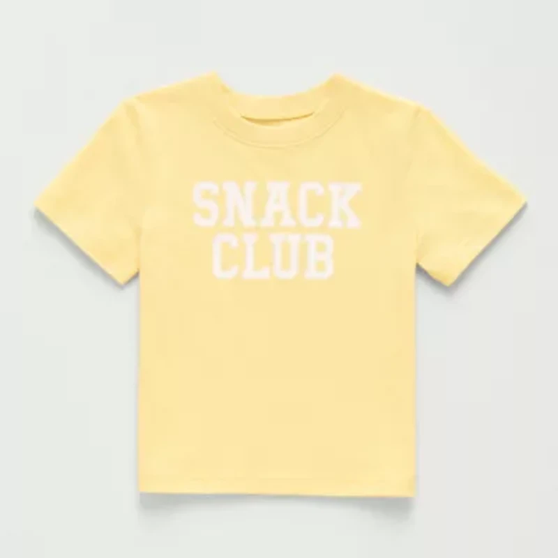 Okie Dokie Toddler & Little Boys Crew Neck Short Sleeve Regular Fit Graphic T-Shirt