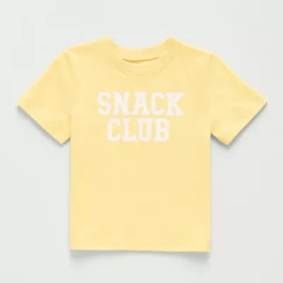 Okie Dokie Toddler & Little Boys Crew Neck Short Sleeve Regular Fit Graphic T-Shirt