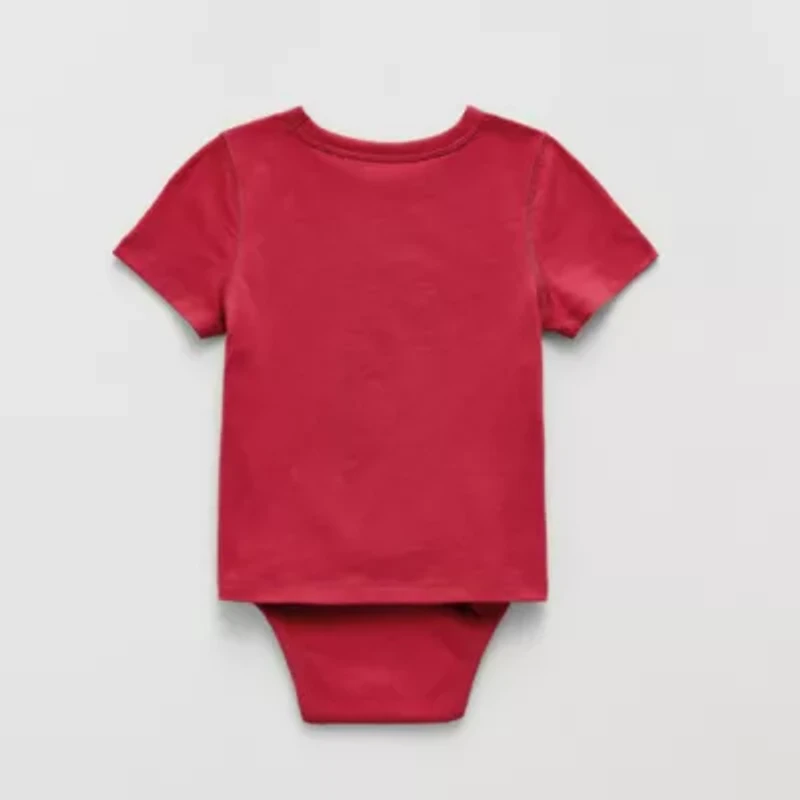 Okie Dokie Toddler Boys Bodysuit Closure Adaptive Crew Neck Short Sleeve