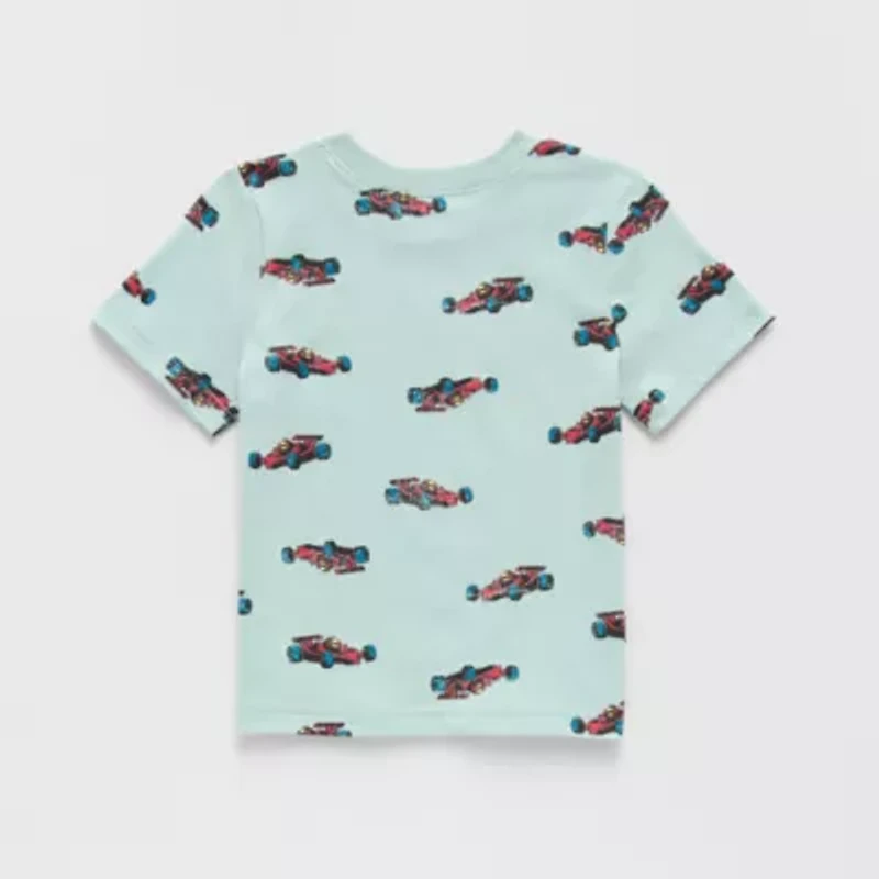 Okie Dokie Toddler & Little Boys Crew Neck Short Sleeve Regular Fit Graphic T-Shirt