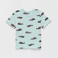 Okie Dokie Toddler & Little Boys Crew Neck Short Sleeve Regular Fit Graphic T-Shirt